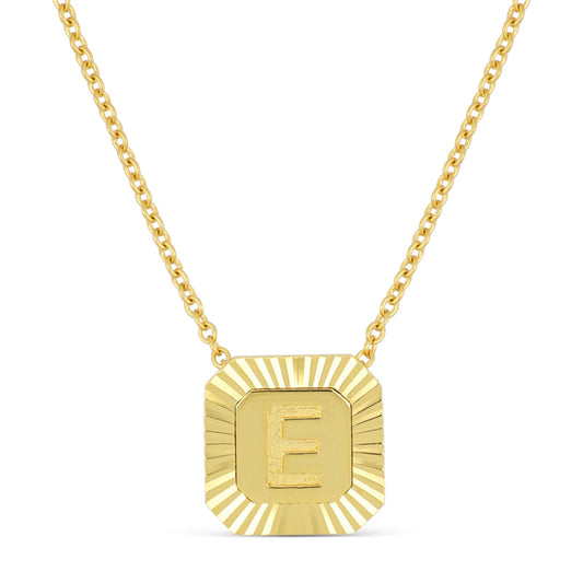 Letter Necklace  - Fluted Edge