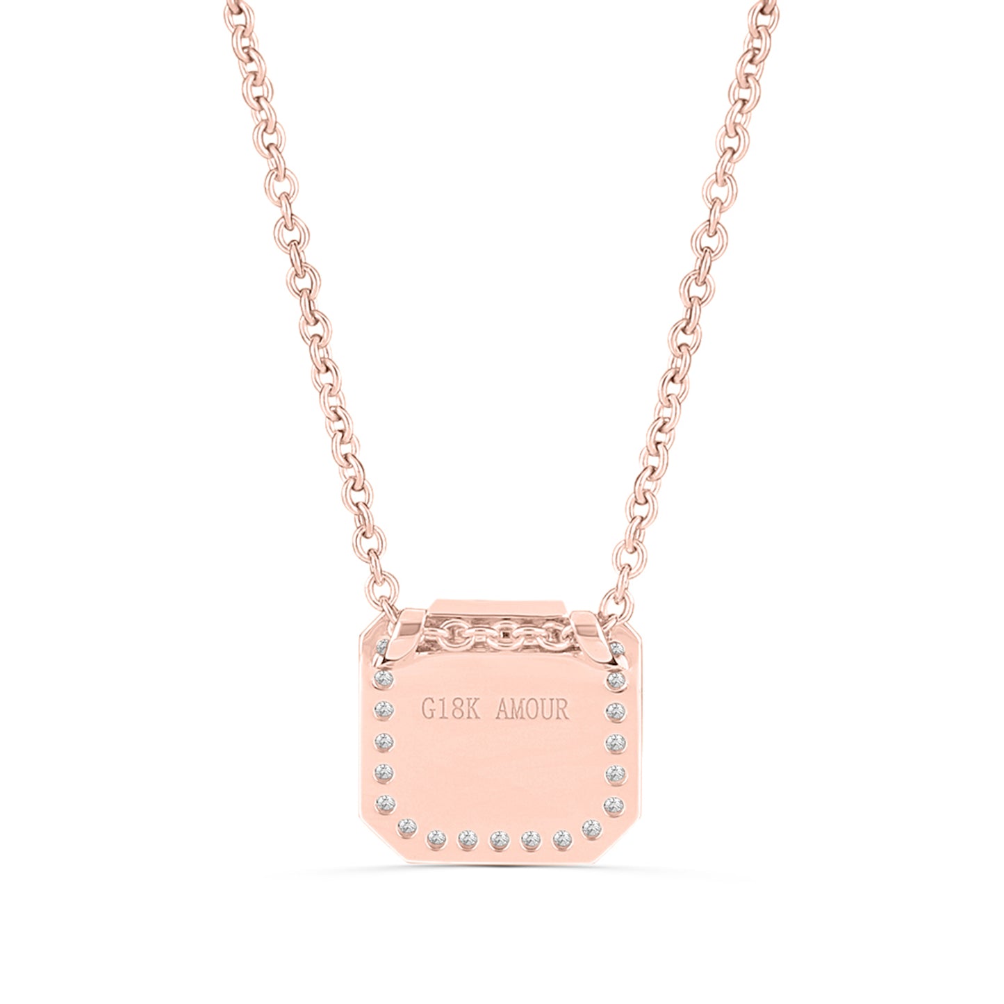 Letter Necklace  - Round Brilliant Diamond